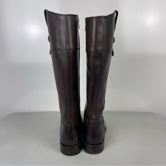 FRYE Jayden Button Tall Riding Boots Brown Leather Women's Size 8.5B - Picture 5 of 13